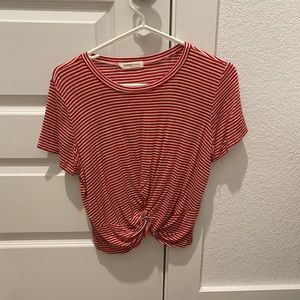 Pitaya Red and White Striped Tee
